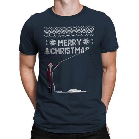 Stolen Christmas - Ugly Holiday - Mens Premium T-Shirts RIPT Apparel Small / Indigo