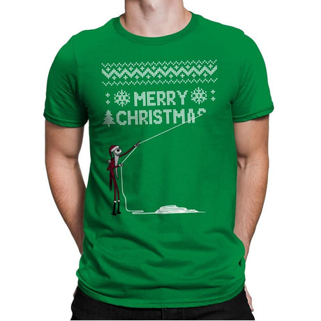 Stolen Christmas - Ugly Holiday - Mens Premium T-Shirts RIPT Apparel Small / Kelly Green