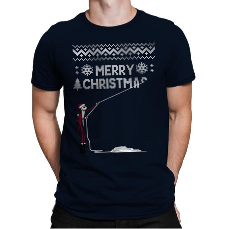 Stolen Christmas - Ugly Holiday - Mens Premium T-Shirts RIPT Apparel Small / Midnight Navy