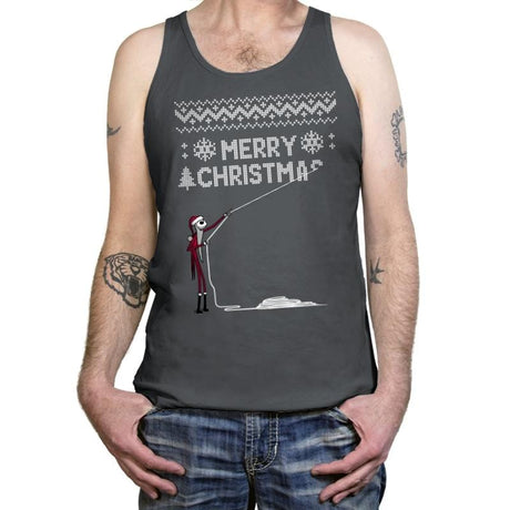 Stolen Christmas - Ugly Holiday - Tanktop Tanktop RIPT Apparel X-Small / Asphalt