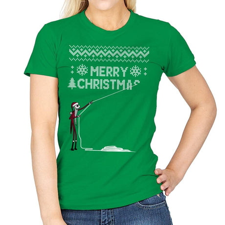 Stolen Christmas - Ugly Holiday - Womens T-Shirts RIPT Apparel Small / Irish Green