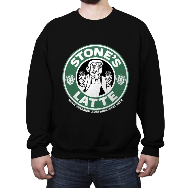 Stonebucks Latte - Crew Neck Sweatshirt Crew Neck Sweatshirt RIPT Apparel Small / Black