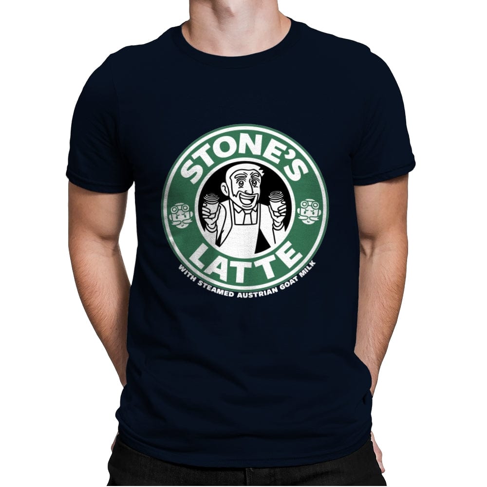 Stonebucks Latte - Mens Premium T-Shirts RIPT Apparel Small / Midnight Navy