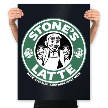 Stonebucks Latte - Prints Posters RIPT Apparel 18x24 / Black