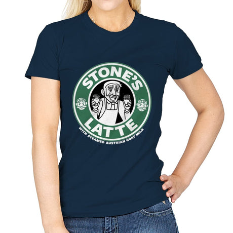 Stonebucks Latte - Womens T-Shirts RIPT Apparel Small / Navy