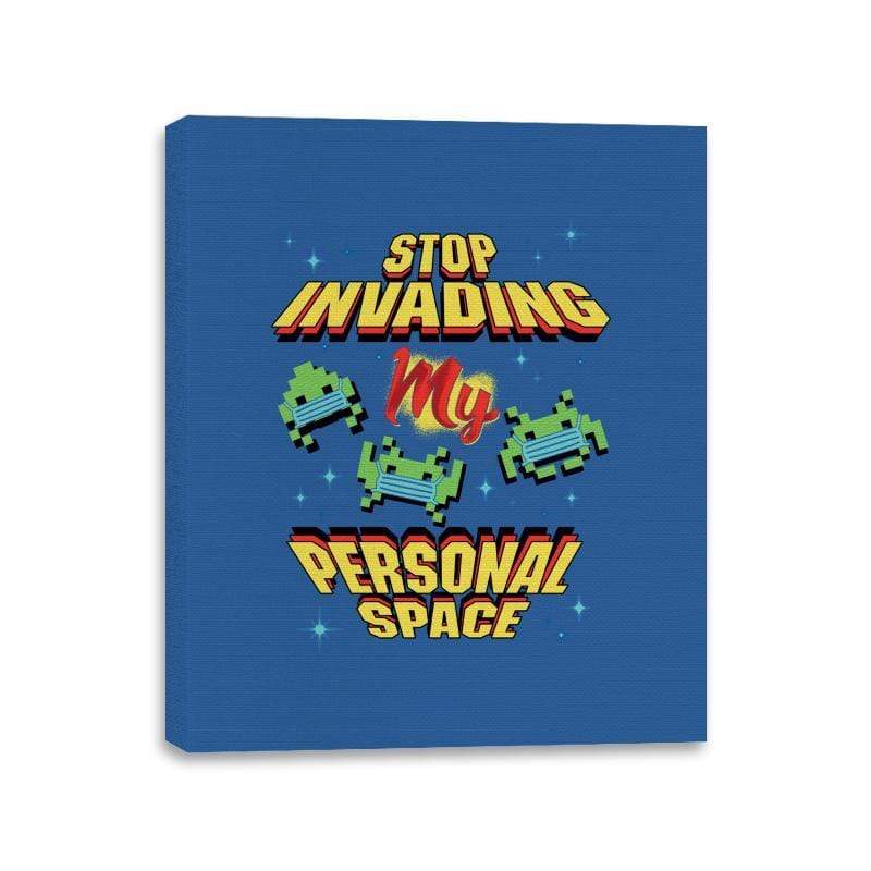 Stop Invading my Personal Space - Canvas Wraps Canvas Wraps RIPT Apparel 11x14 / Royal
