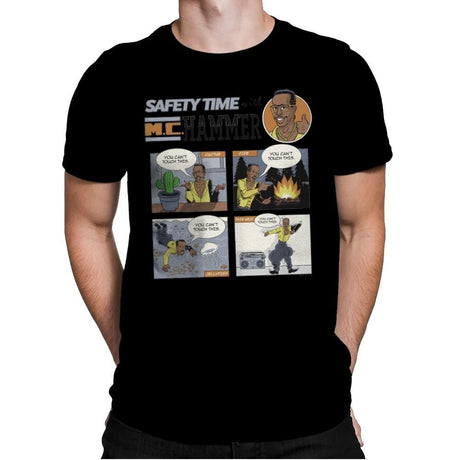 Stop... Safety Time - Mens Premium T-Shirts RIPT Apparel Small / Banana Cream