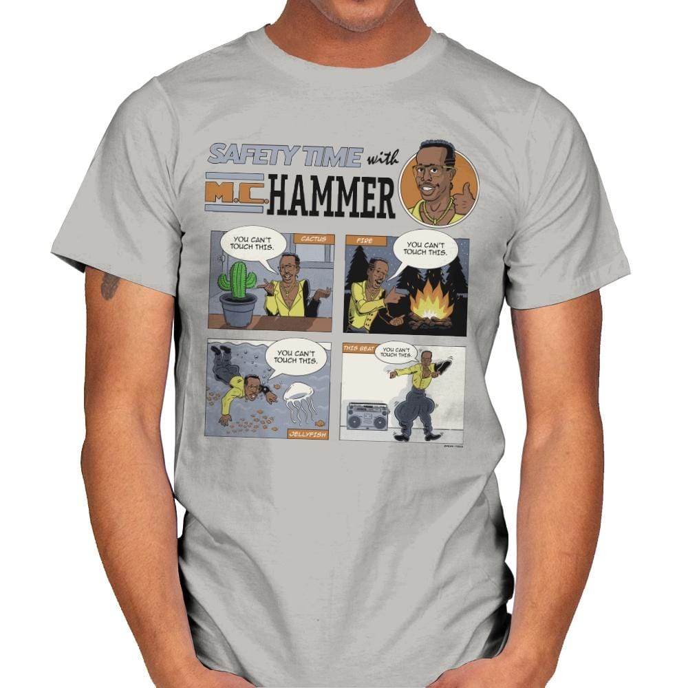 Stop... Safety Time - Mens T-Shirts RIPT Apparel Small / Ice Grey