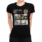 Stop... Safety Time - Womens Premium T-Shirts RIPT Apparel Small / Natural