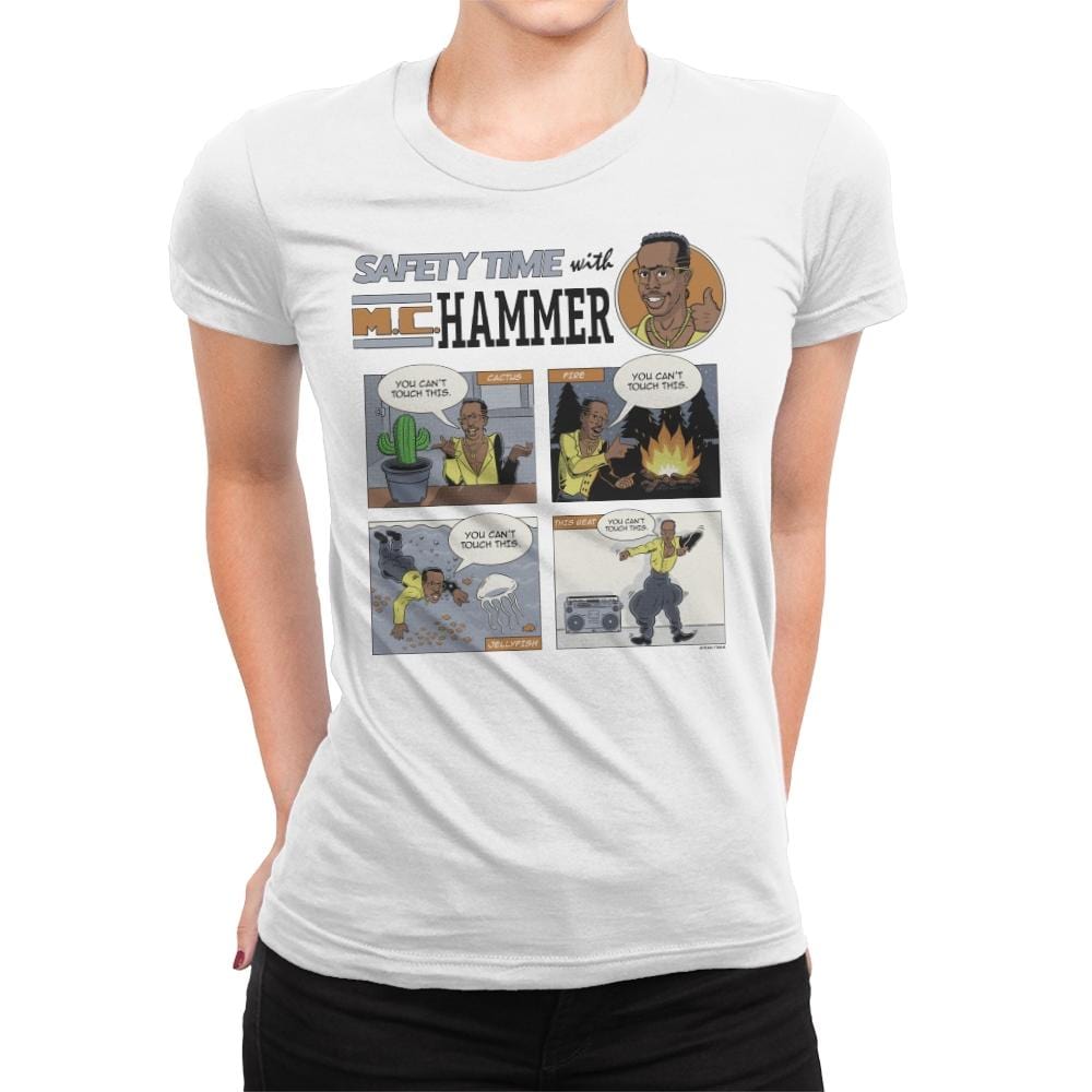 Stop... Safety Time - Womens Premium T-Shirts RIPT Apparel Small / White