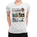 Stop... Safety Time - Womens Premium T-Shirts RIPT Apparel Small / White