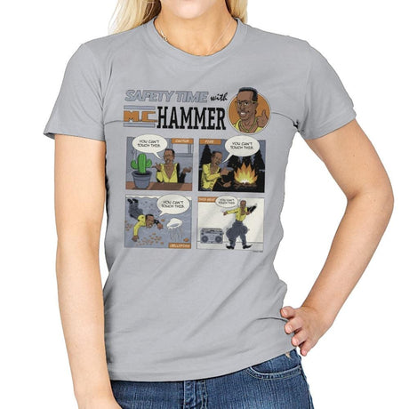 Stop... Safety Time - Womens T-Shirts RIPT Apparel Small / Sport Grey