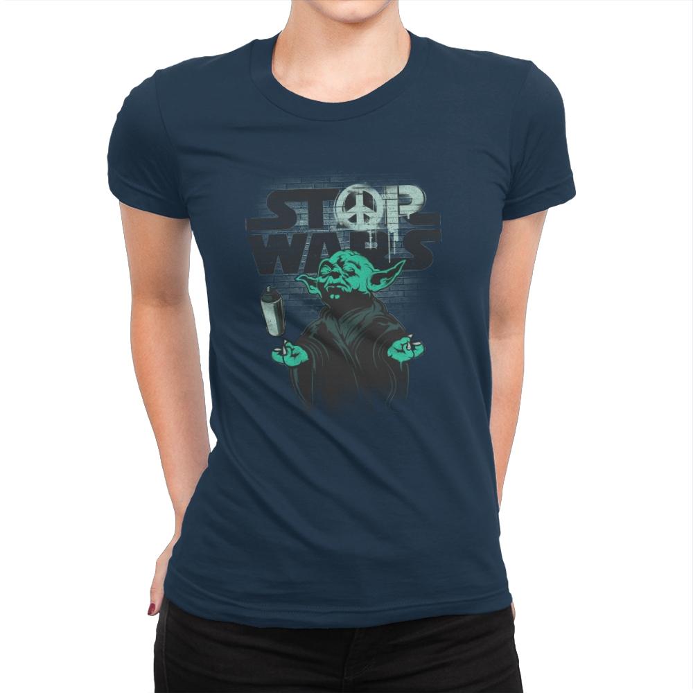 STOP WARS Exclusive - Best Seller - Womens Premium T-Shirts RIPT Apparel Small / Midnight Navy