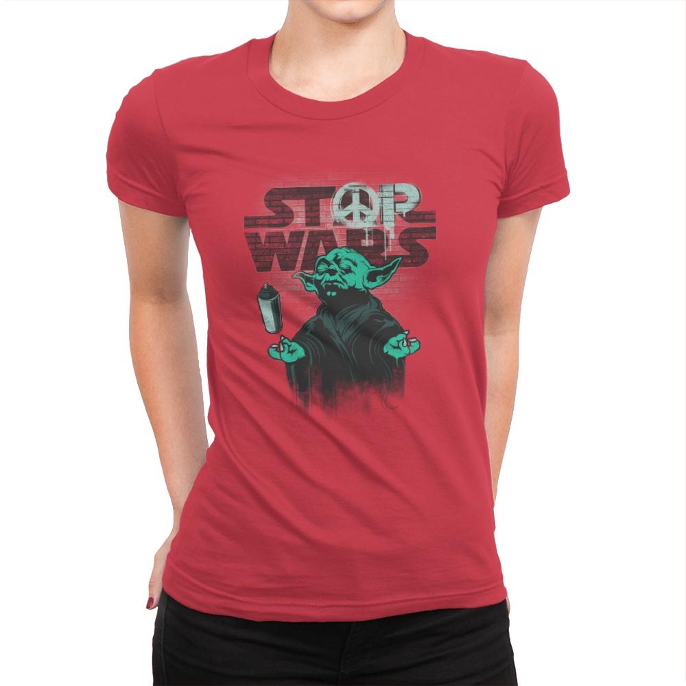 STOP WARS Exclusive - Best Seller - Womens Premium T-Shirts RIPT Apparel Small / Red