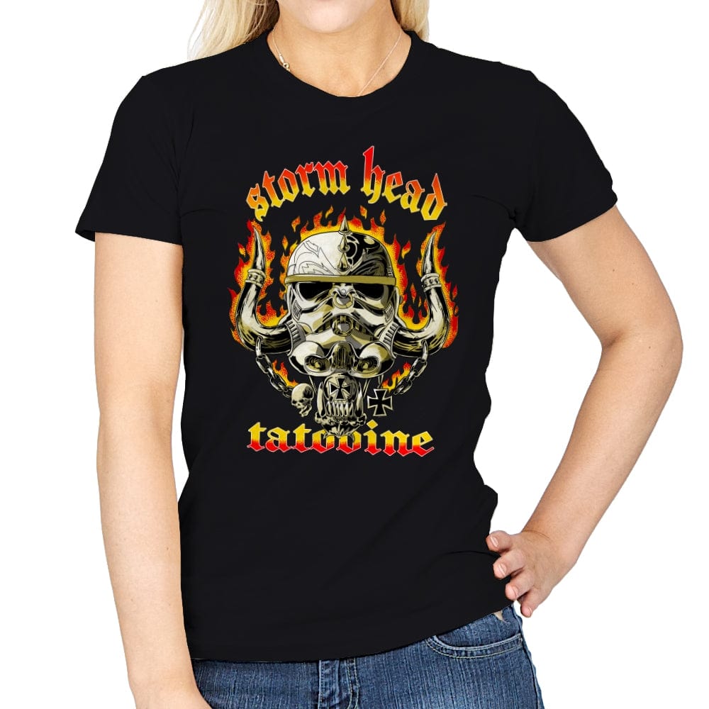 Storm Head - Womens T-Shirts RIPT Apparel Small / Black