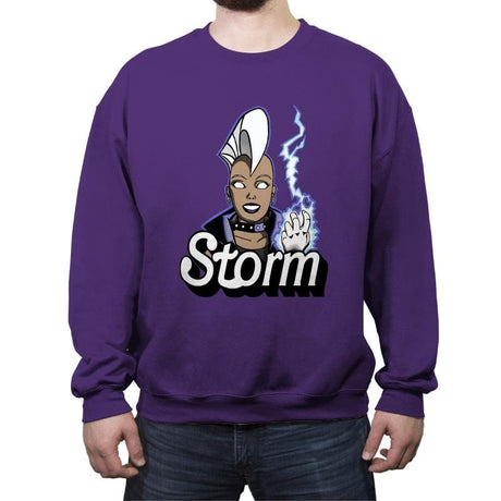Stormie - Crew Neck Sweatshirt Crew Neck Sweatshirt RIPT Apparel Small / Purple