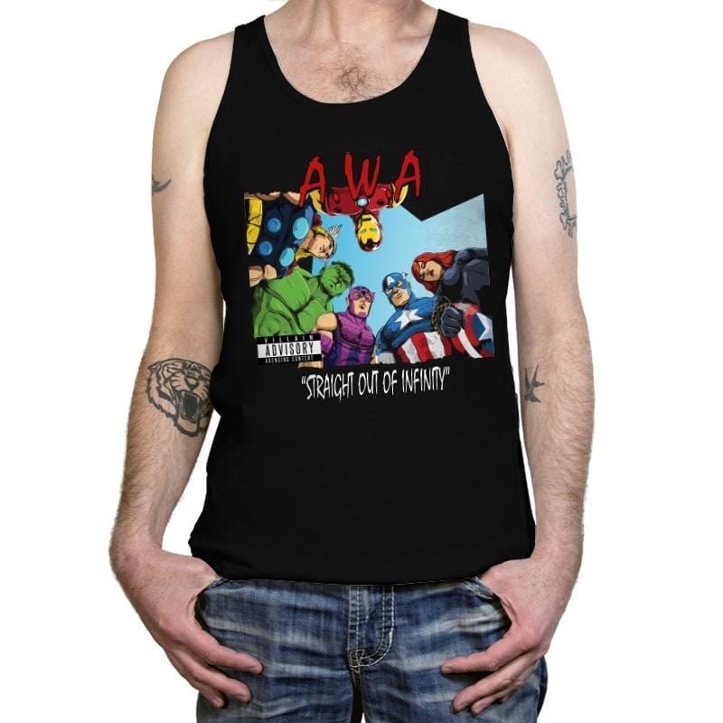 Straight Out of Infinity - Tanktop Tanktop RIPT Apparel X-Small / Black