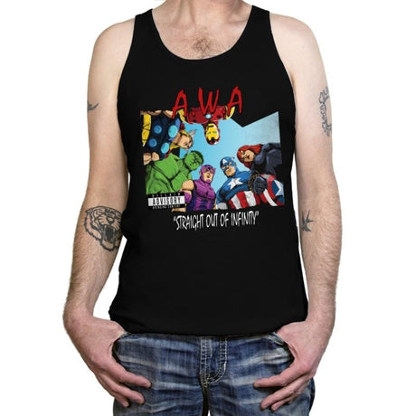 Straight Out of Infinity - Tanktop Tanktop RIPT Apparel X-Small / Black