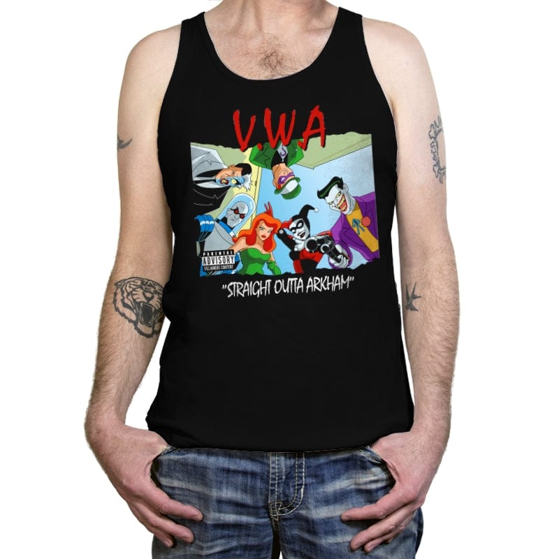 Straight Outta Arkham - Tanktop Tanktop RIPT Apparel X-Small / Black