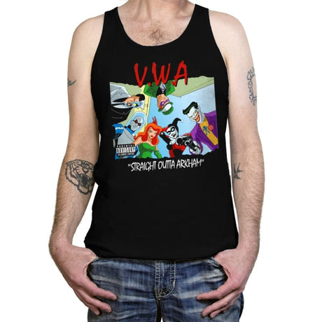 Straight Outta Arkham - Tanktop Tanktop RIPT Apparel X-Small / Black