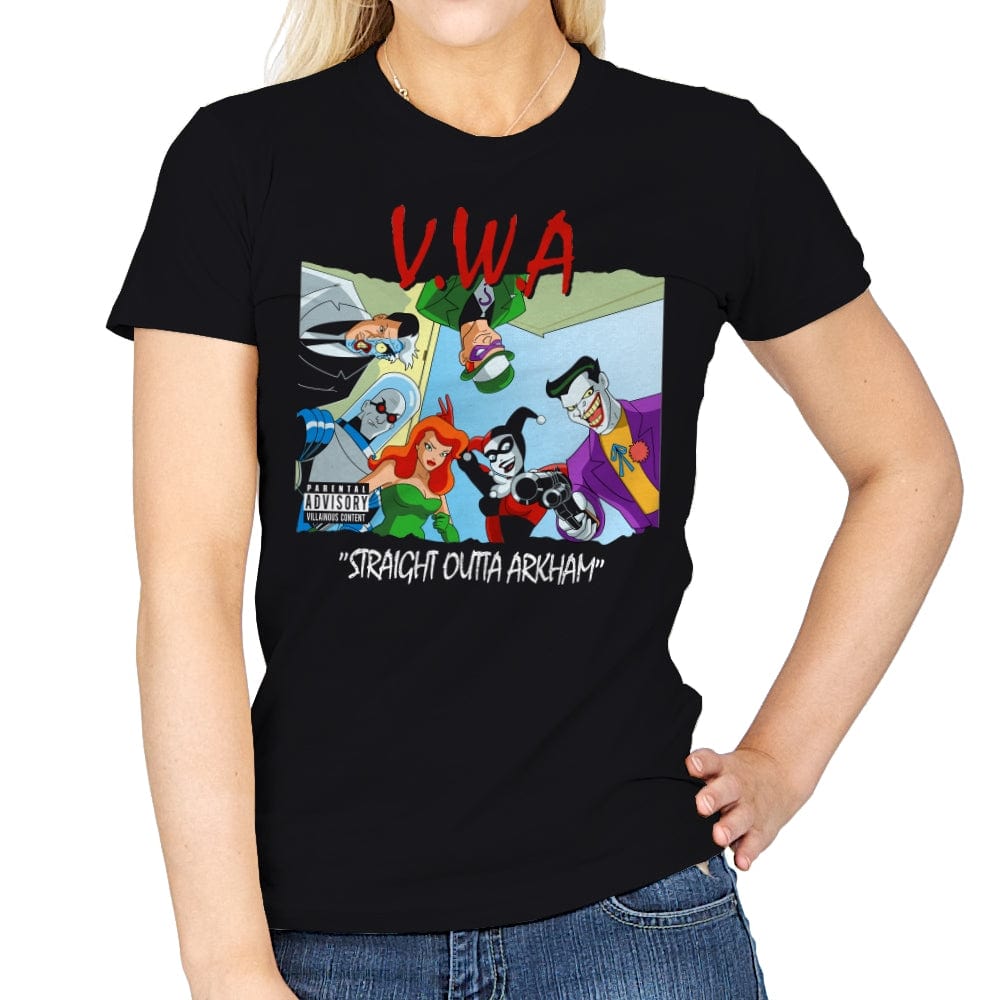 Straight Outta Arkham - Womens T-Shirts RIPT Apparel Small / Black