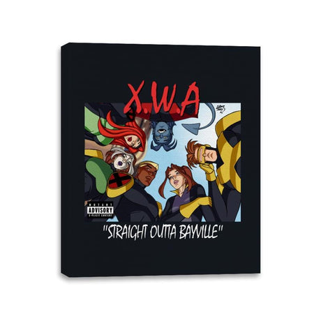 Straight Outta Bayville - Canvas Wraps Canvas Wraps RIPT Apparel 11x14 / Black