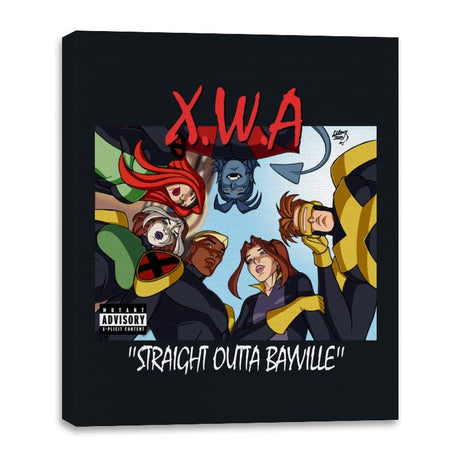 Straight Outta Bayville - Canvas Wraps Canvas Wraps RIPT Apparel 16x20 / Black