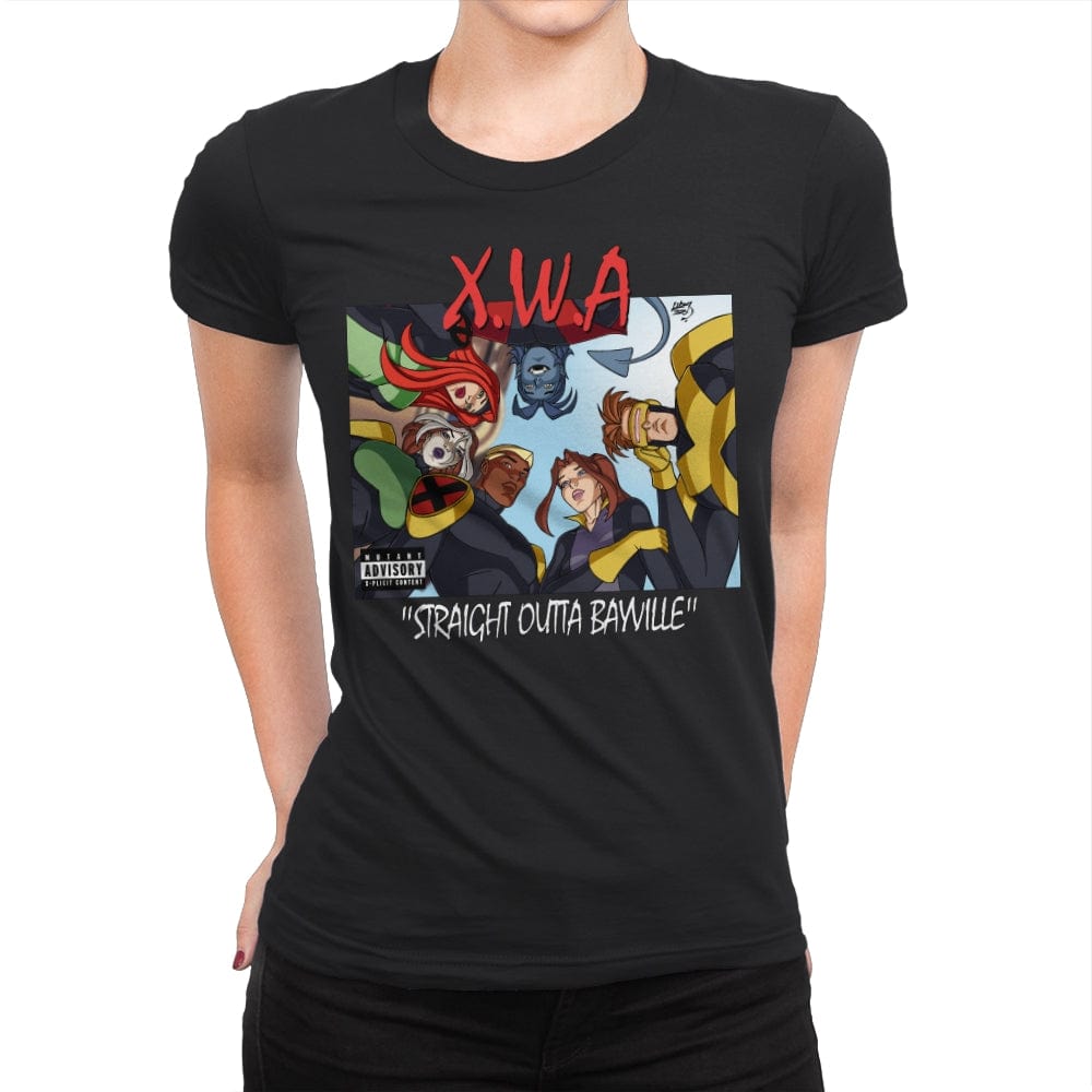 Straight Outta Bayville - Womens Premium T-Shirts RIPT Apparel Small / Black
