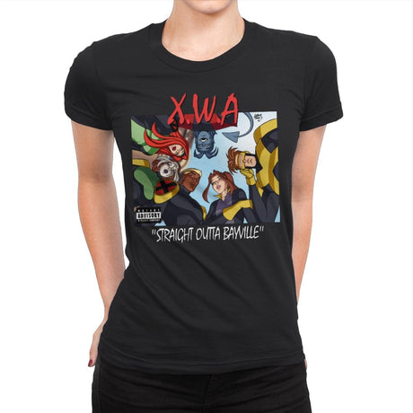 Straight Outta Bayville - Womens Premium T-Shirts RIPT Apparel Small / Black