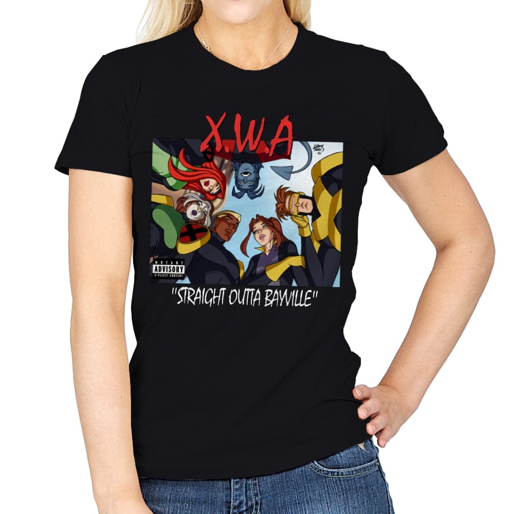 Straight Outta Bayville - Womens T-Shirts RIPT Apparel Small / Black