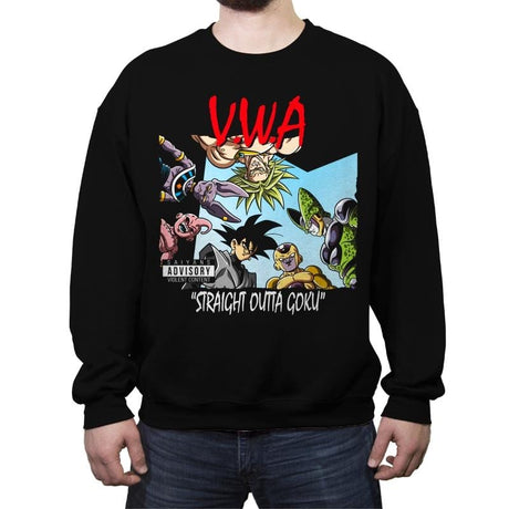 Straight Outta Goku - Crew Neck Sweatshirt Crew Neck Sweatshirt RIPT Apparel
