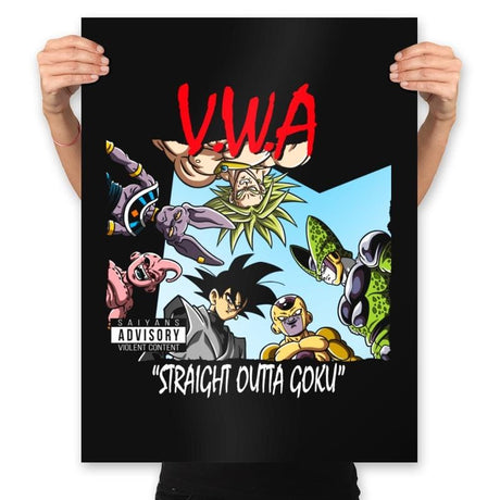Straight Outta Goku - Prints Posters RIPT Apparel 18x24 / Black