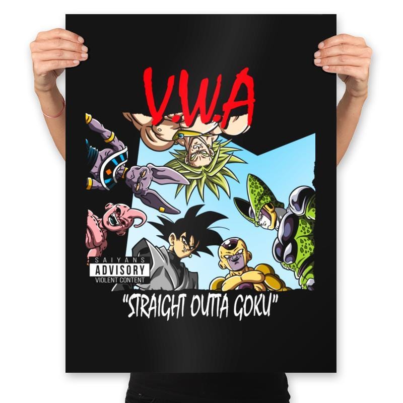 Straight Outta Goku - Prints Posters RIPT Apparel 18x24 / Black