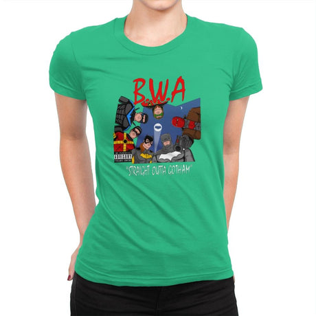 Straight Outta Goth - Womens Premium T-Shirts RIPT Apparel Small / Kelly Green
