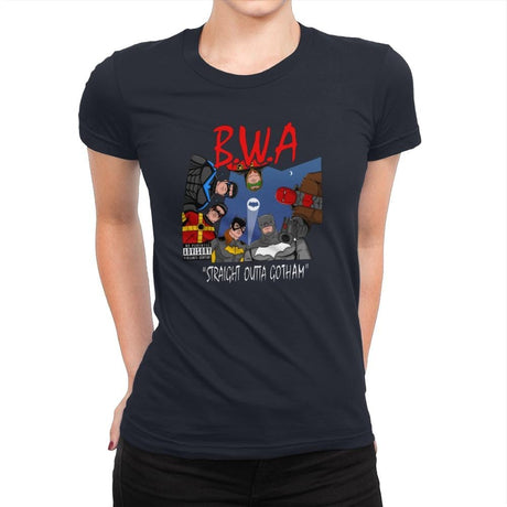 Straight Outta Goth - Womens Premium T-Shirts RIPT Apparel Small / Midnight Navy