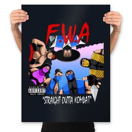 Straight Outta Kombat - Prints Posters RIPT Apparel 18x24 / Black