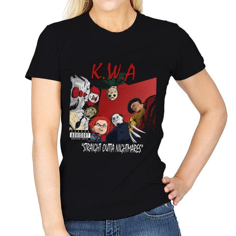 Straight Outta Nightmares - Best Seller - Womens T-Shirts RIPT Apparel Small / Black