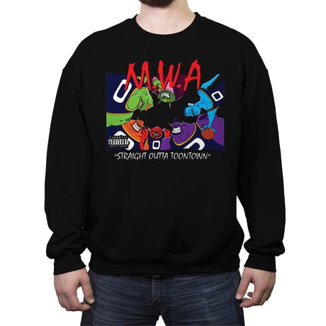 Straight Outta Toontown - Crew Neck Sweatshirt Crew Neck Sweatshirt RIPT Apparel