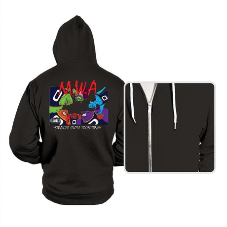 Straight Outta Toontown - Hoodies Hoodies RIPT Apparel Small / Black