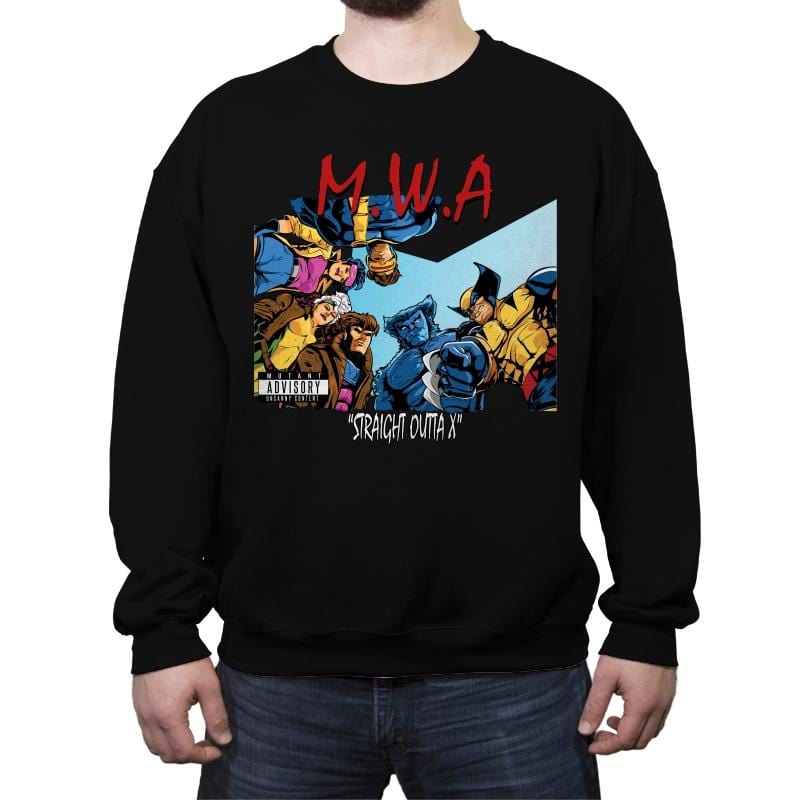 Straight Outta X - Crew Neck Sweatshirt Crew Neck Sweatshirt RIPT Apparel Small / Black