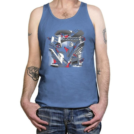 Strange Stairs Exclusive - Tanktop Tanktop RIPT Apparel X-Small / Blue Triblend