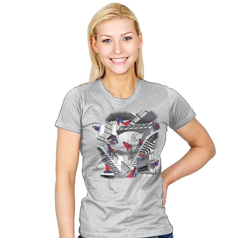 Strange Stairs - Womens T-Shirts RIPT Apparel Small / Silver