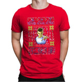 Strange Sweater - Ugly Holiday - Mens Premium T-Shirts RIPT Apparel Small / Red