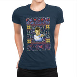 Strange Sweater - Ugly Holiday - Womens Premium T-Shirts RIPT Apparel Small / Midnight Navy