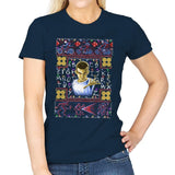 Strange Sweater - Ugly Holiday - Womens T-Shirts RIPT Apparel Small / Navy
