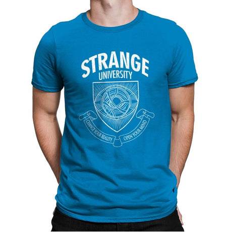 Strange University - Mens Premium T-Shirts RIPT Apparel Small / Turqouise
