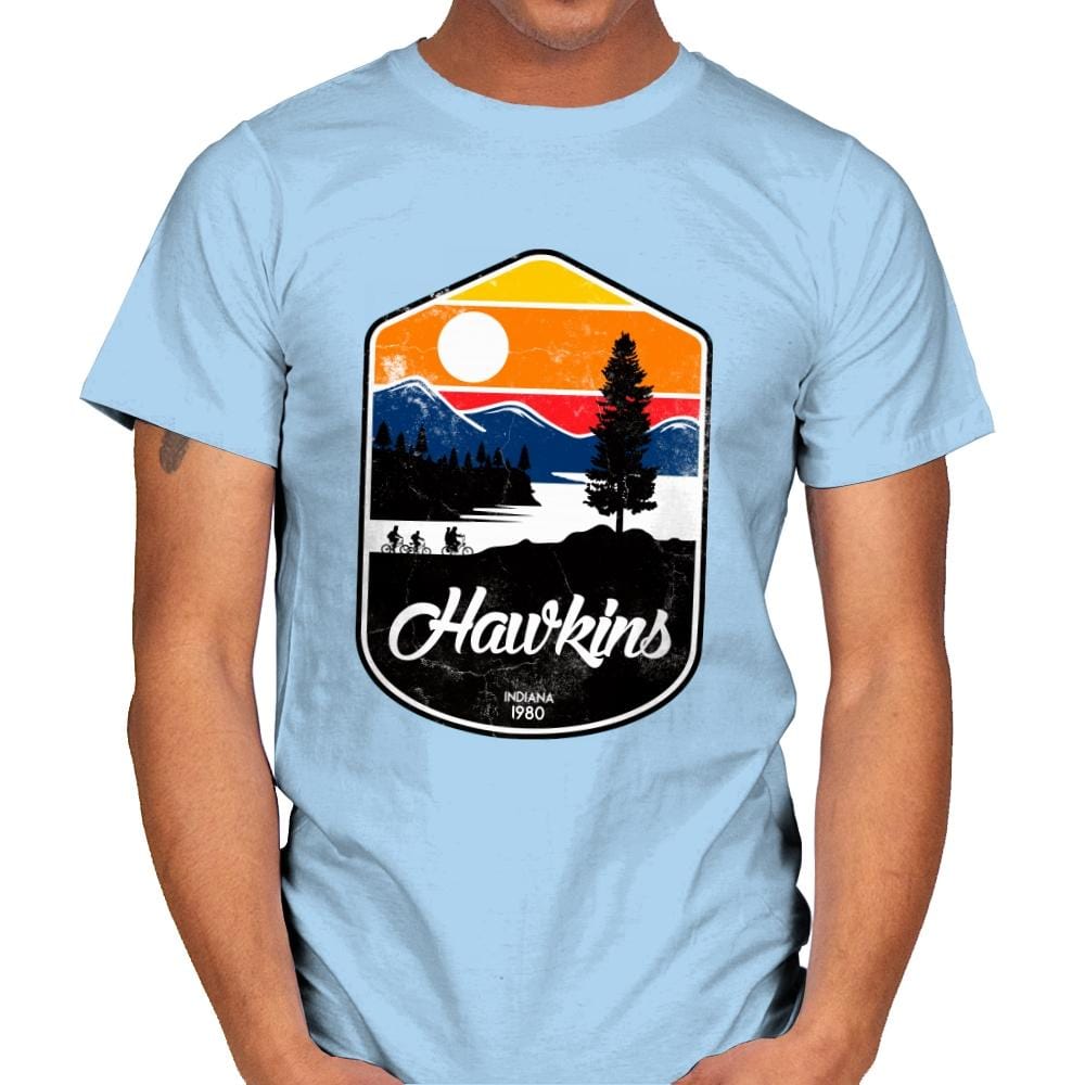 Strange Visit - Mens T-Shirts RIPT Apparel Small / Light Blue