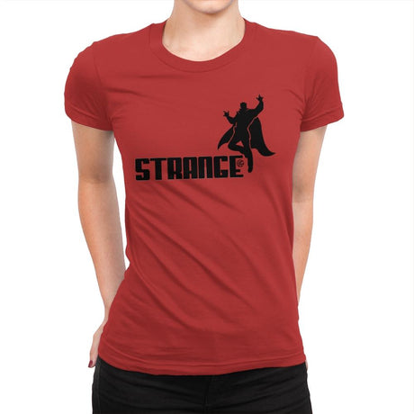 Strange - Womens Premium T-Shirts RIPT Apparel Small / Red
