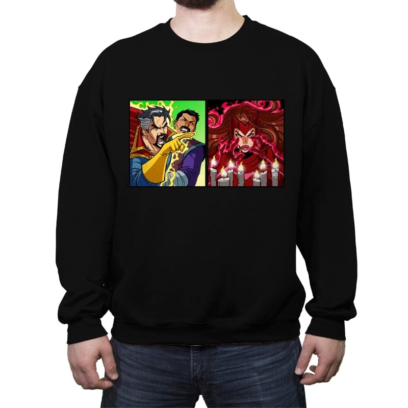 Strange Yelling - Crew Neck Sweatshirt Crew Neck Sweatshirt RIPT Apparel Small / Black