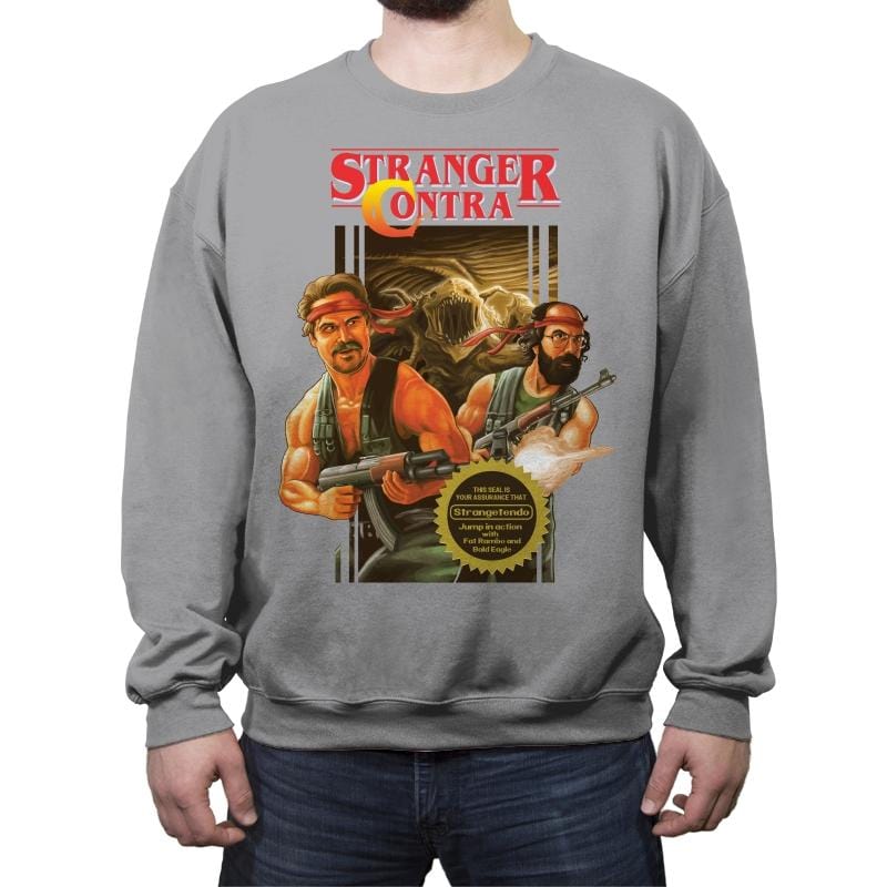 Stranger Contra - Crew Neck Sweatshirt Crew Neck Sweatshirt RIPT Apparel